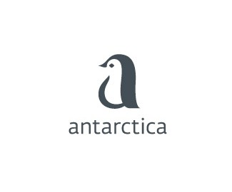 antarctica南极洲企鹅标志