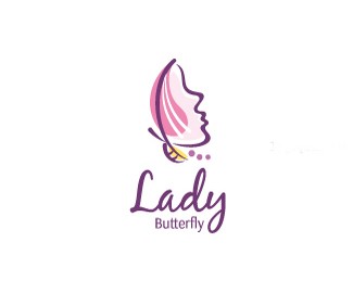 美容院标志LadyButterfly