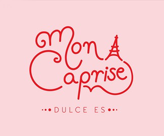 蛋糕甜品店艺术字MonCaprise