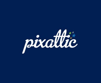 pixattic视频游戏工作室英文字体设计